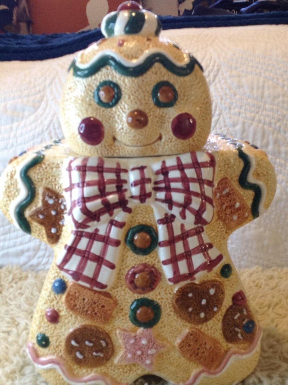VTG '90's Jay Import Gingerbread Man Traditional Christmas Cabincore Grannycore